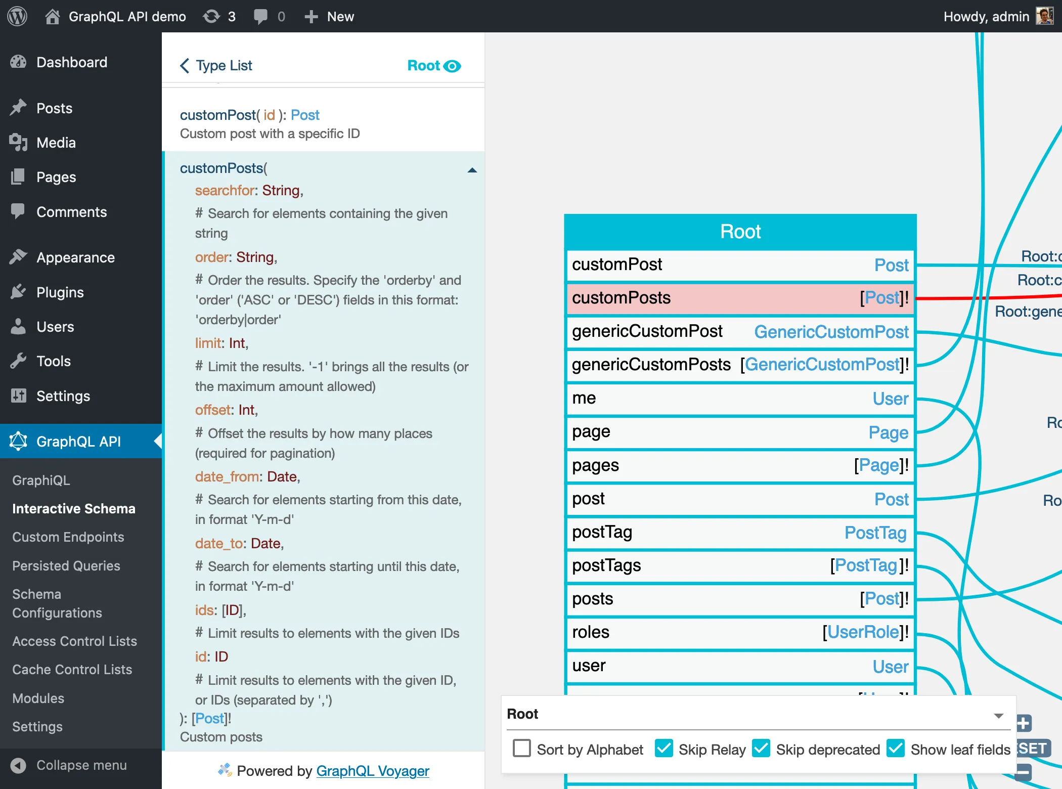 `customPosts` 필드가 `Post` 타입으로 해석됨 customPosts 필드가 Post 타입으로 해석됨