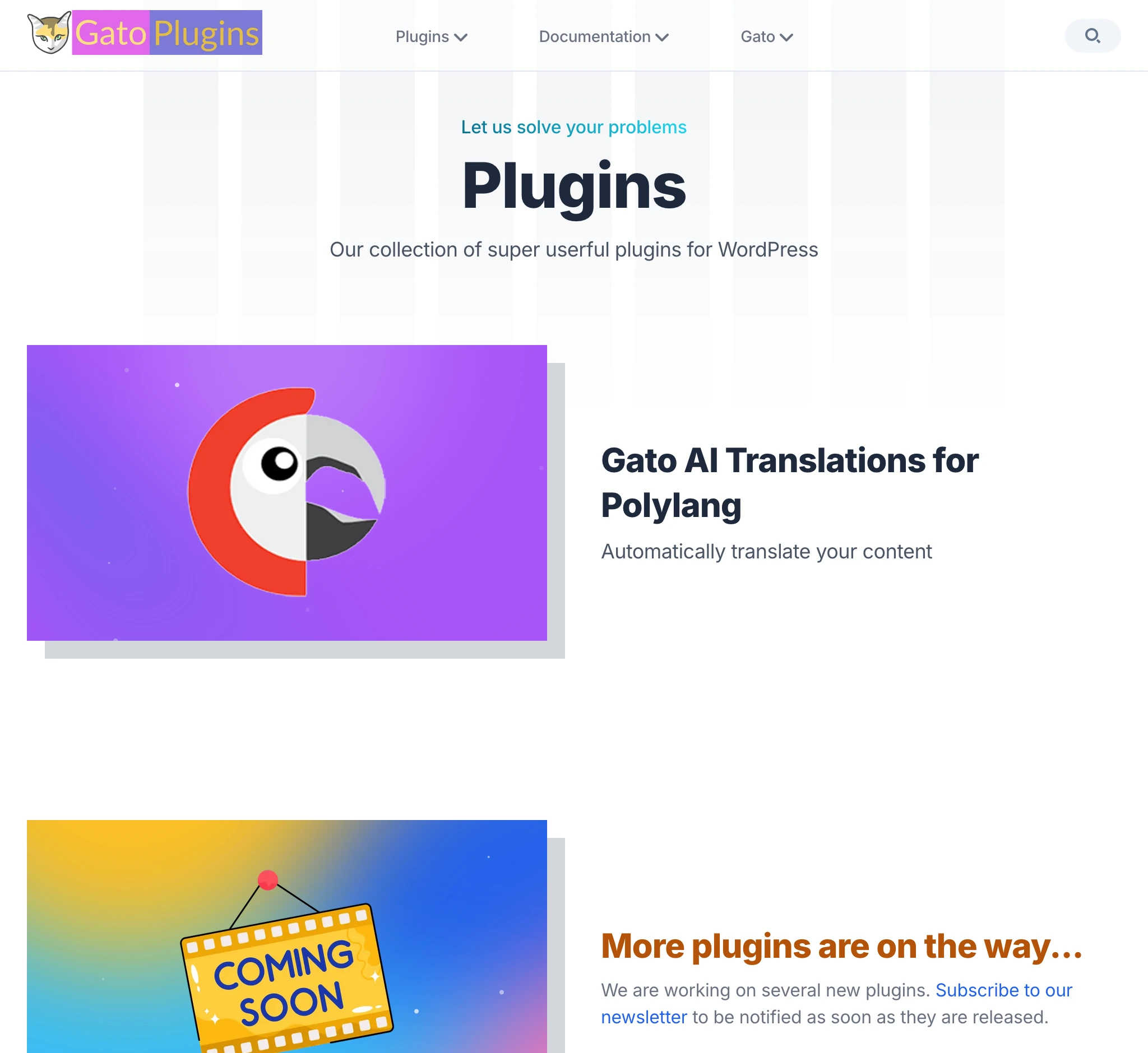 gatoplugins.com์ Plugins ์น์
