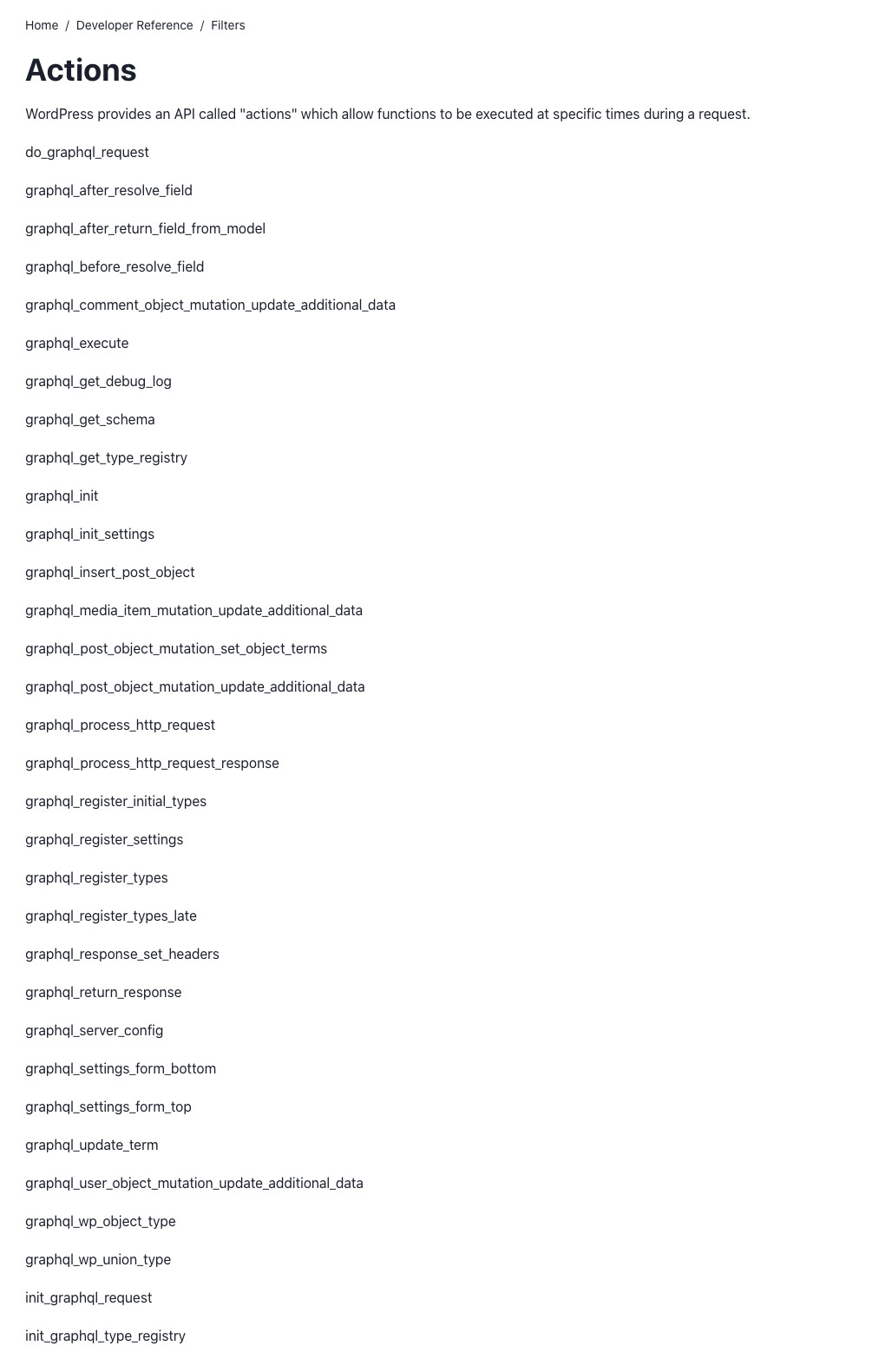 WPGraphQL ํ์ฅ์ ์ํ ์ก์
ํ
WPGraphQL ํ์ฅ์ ์ํ ์ก์
ํ