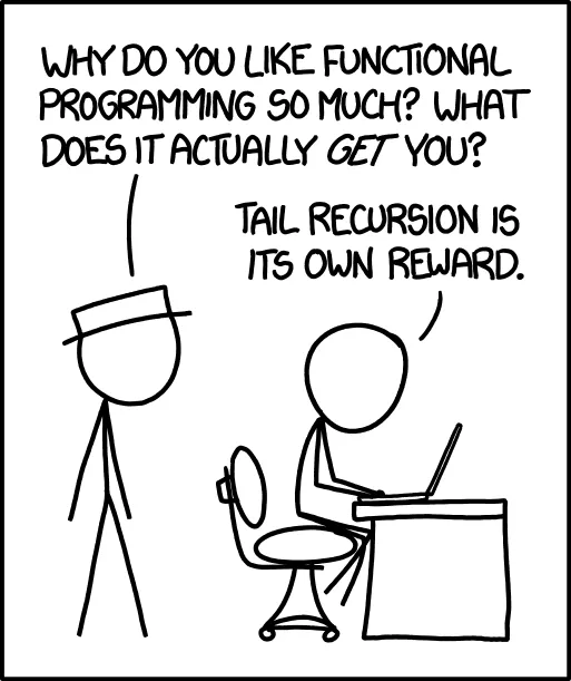 Recursions @ xkcd. ์ด๋ฏธ์ง ์ถ์ฒ: <a href='https://xkcd.com/1270/'>xkcd</a> Recursions @ xkcd